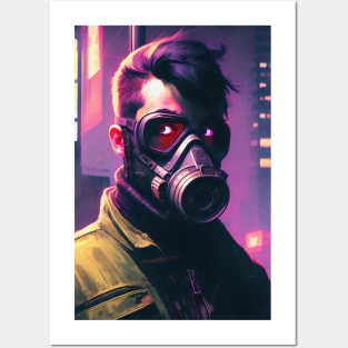 Abstract Cyberpunk Man Posters and Art